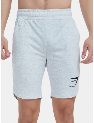 Mens Summer Elastic Waist Cotton Breathable Solid Color Casual Comfy Sport Shorts