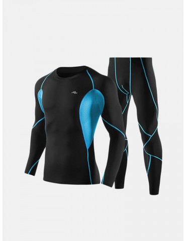 Mens PRO Compression High-elastic Quick-drying Breathable Fitness Jogging Skinny Fit Sport Suit