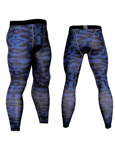 Mens PRO Quick-drying High-elastic Camouflage Skinny Legging Jogging Training Sport Pants