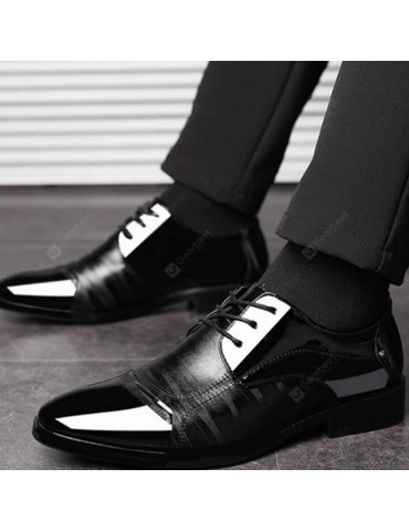 Men's Business Dress Shoes Pointed Toe Footwear Fashion Stitching