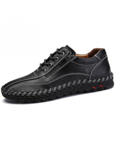 Men's Leather Hand Stitching Casual Shoes Breathable Outdoor