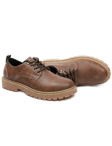 Men Oxford Shoes Rubber Sole Anti-slip Lace Up