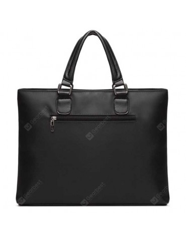 Double Oxford Men's Zip File Handbag