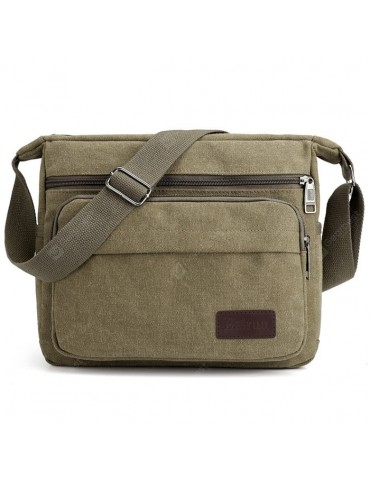 Men's Canvas Crossbody Bag Casual Fashion Tide Retro Travel Simple Pack