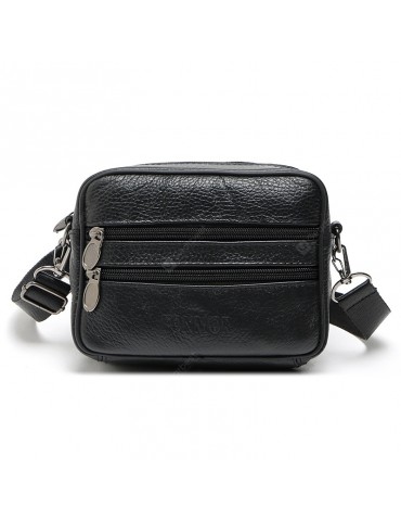 Men's Leather Sling Bag with Adjustable Strap