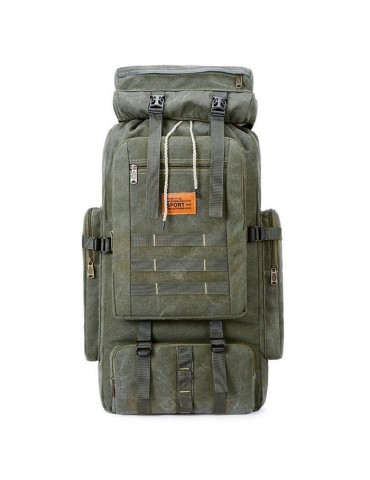 Men 35L Large Capacity Canvas Backpack Multi-bag Design Practical Durable Mountaineering Bags