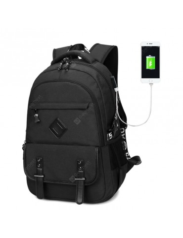 New Backpacks Men'S USB Oxford Waterproof Schoolbag Travel Computer Backpack