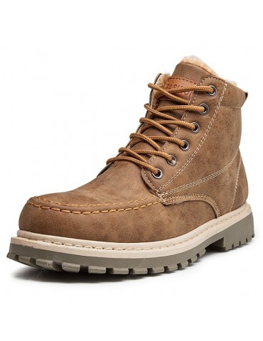 Men's Plus Cotton Boots Trendy High-top Shoes