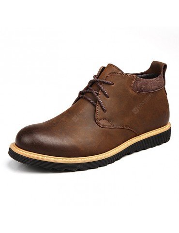 Men's Classic British Style Boots Casual Lace Up Shoes Durable