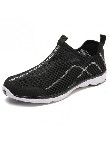 AILADUN Men's Mesh Fabric Ultralight Breathable Shoes Letter Print