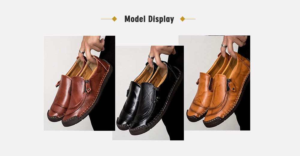 Stylish Flexible Casual Leather Shoes for Men- Red Wine EU 45