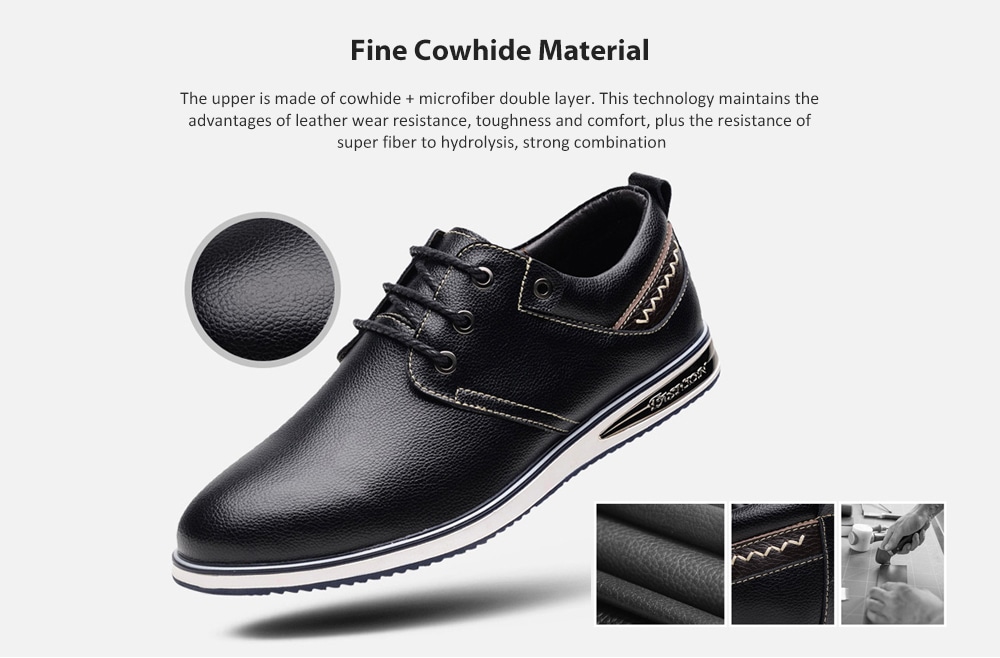 AILADUN Men's British Style Fashion Casual Shoes Lace Up Pointed Toe Design- Black EU 44