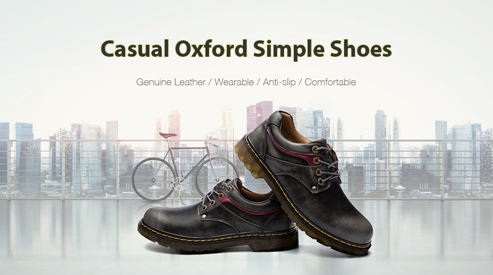 Casual Oxford Simple Shoes- Black EU 40