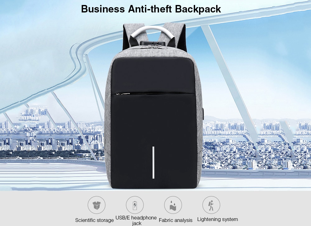 Creative Anti-theft Backpack- Gray