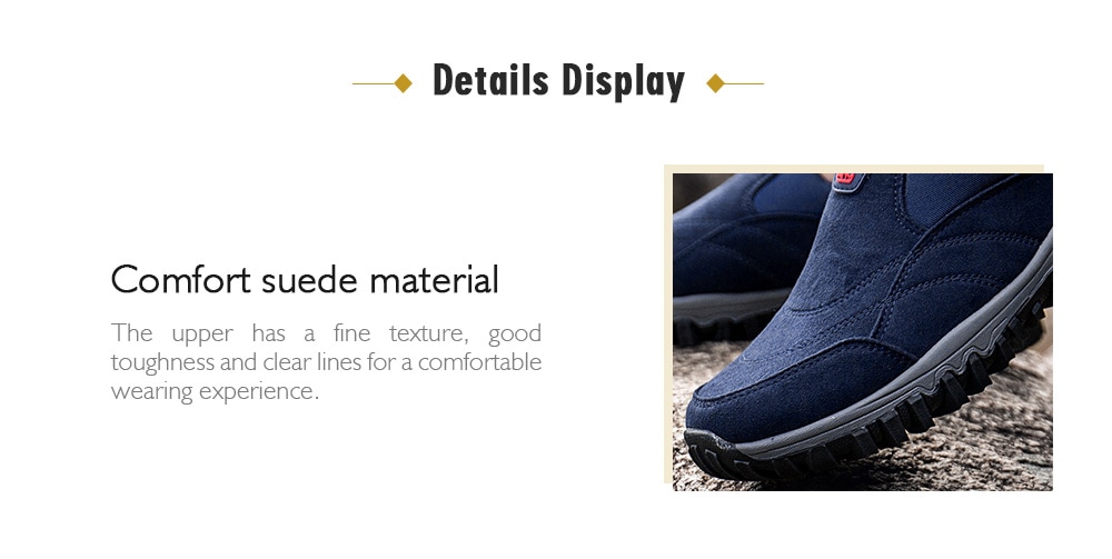 Men Leisure Sneakers Outdoor Anti-slip Slip-on Hiking Shoes- Lapis Blue EU 46