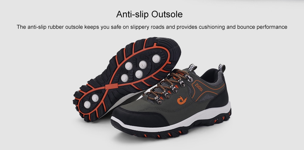 Outdoor Comfortable Anti-slip Leisure Hiking Shoes for Men- Black 40