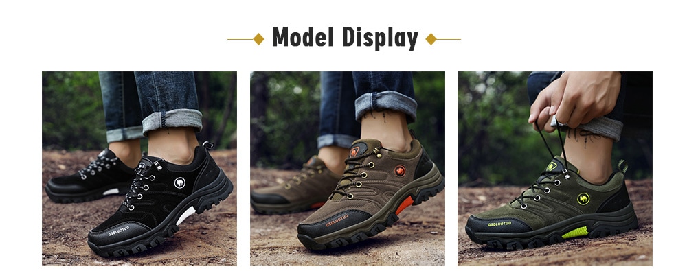 Men's Sneakers Fashion Durable Leisure Comfortable Casual Shoes- Black EU 39