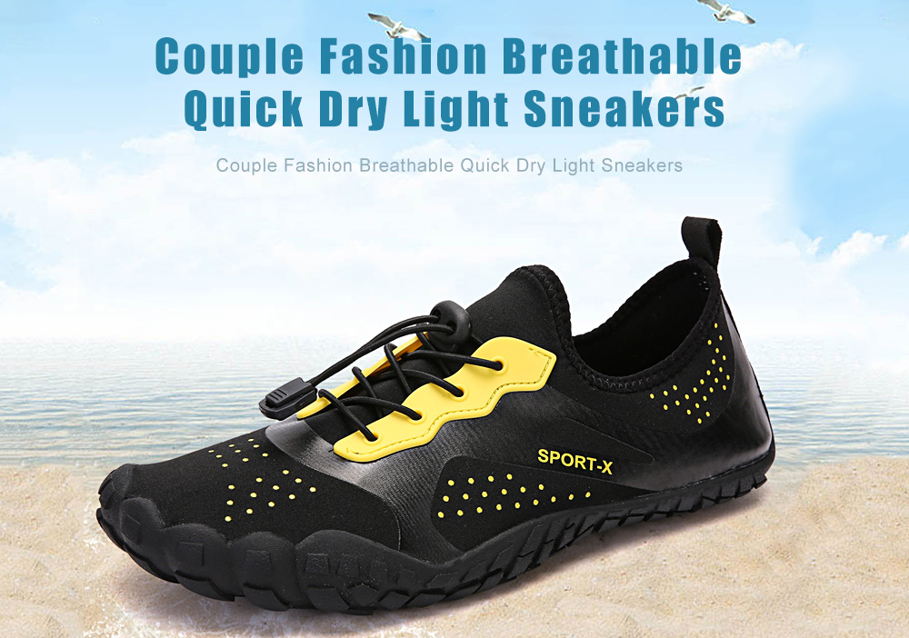 Fashion Breathable Quick Dry Light Couple Sneakers- Earth Blue 42