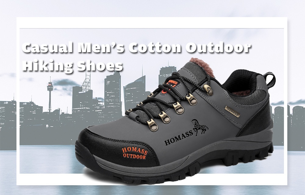 Men's Cotton Outdoor Hiking Casual Sports Shoes- Army Green EU 39